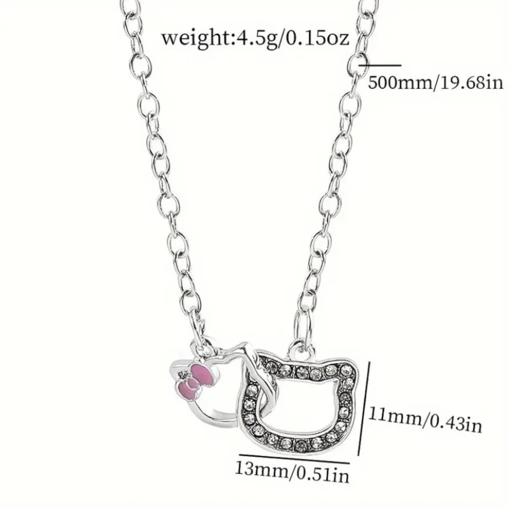 Hello Kitty Rhinestone Necklace - Picture 3 of 3